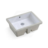 Lukka Crete 435x310x170mm Fine Ceramic Gloss White Under Counter Basin with Overflow