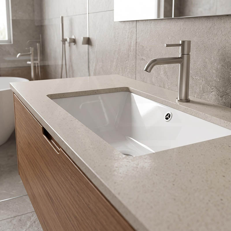 Lukka Rectangle Ceramic Undermount Basin 525x345x185mm - Gloss White