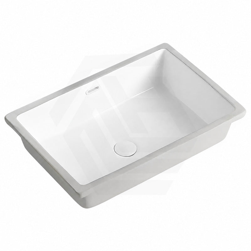Lukka 545x380x180mm Rectangle Gloss White Under Mount Ceramic Basin Under Counter
