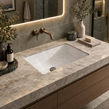 Lukka Under Counter Ceramic Basin Rectangle 545x380x180mm - Gloss White