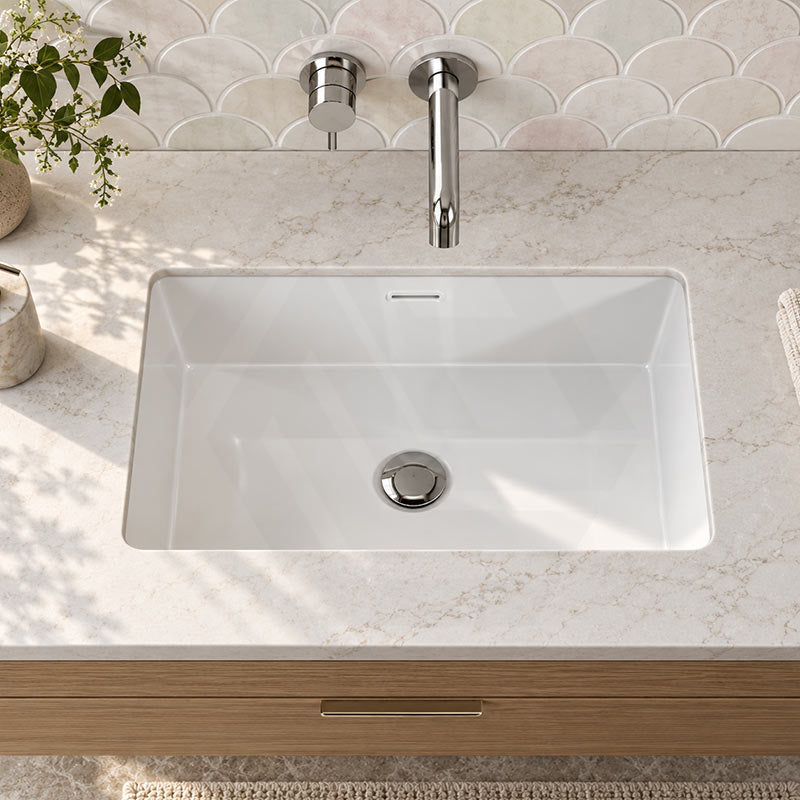 Lukka Under Counter Ceramic Basin Rectangle 545x380x180mm - Gloss White