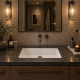 Lukka Under Counter Ceramic Basin Rectangle 545x380x180mm - Gloss White