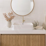 Lukka Above Counter/Wall-hung Square Ceramic Basin One Tap Hole 385x385x125mm - Gloss White