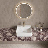 Lukka Above Counter/Wall-hung Square Ceramic Basin One Tap Hole 385x385x125mm - Gloss White