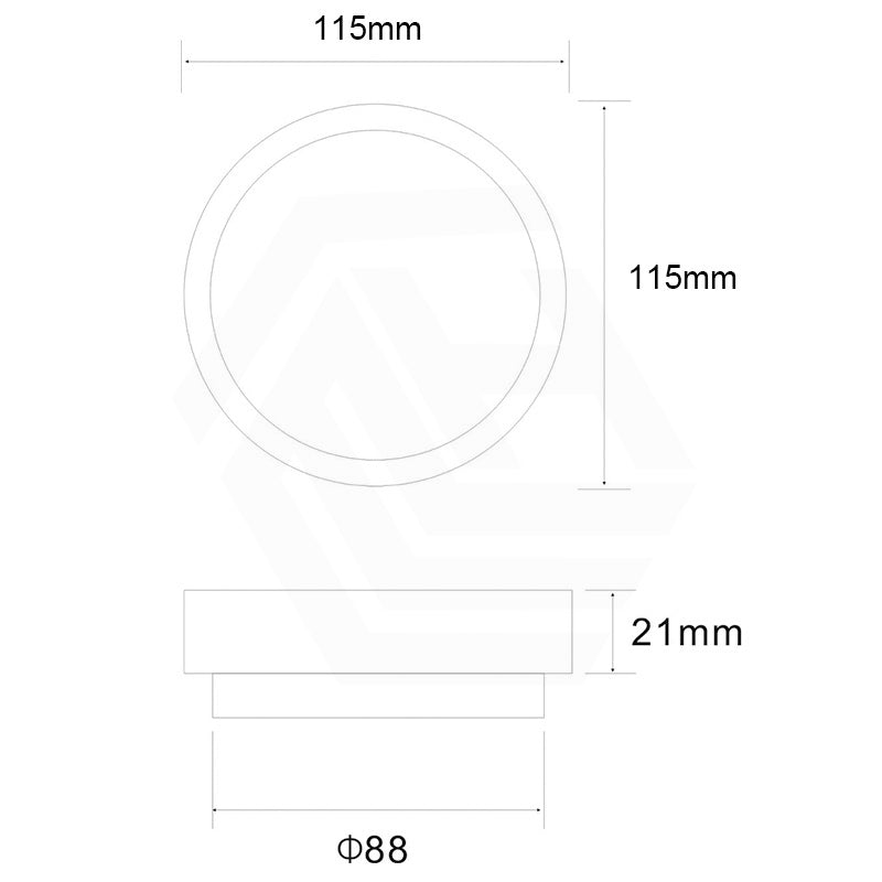 Lukka 115mm Round Tile Insert Floor Drain 88mm Outlet Variant Colour Available