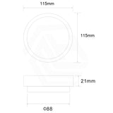 Lukka 115mm Round Tile Insert Floor Drain 88mm Outlet Variant Colour Available