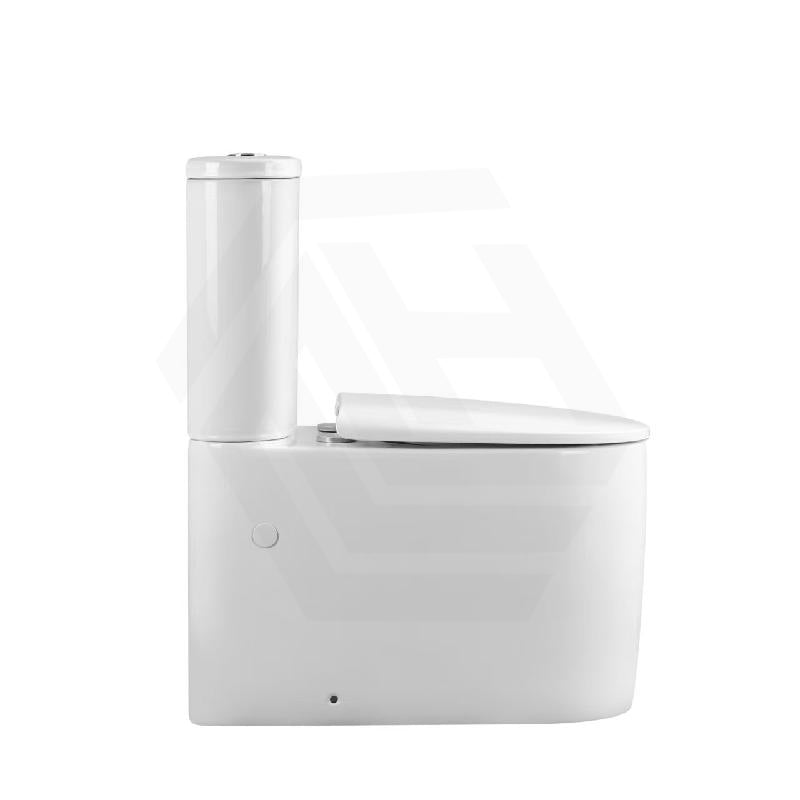 Lukka Devito 650×380×800mm Gloss White Wall Faced Tornado Rimless Quiet Flush Toilet Suite
