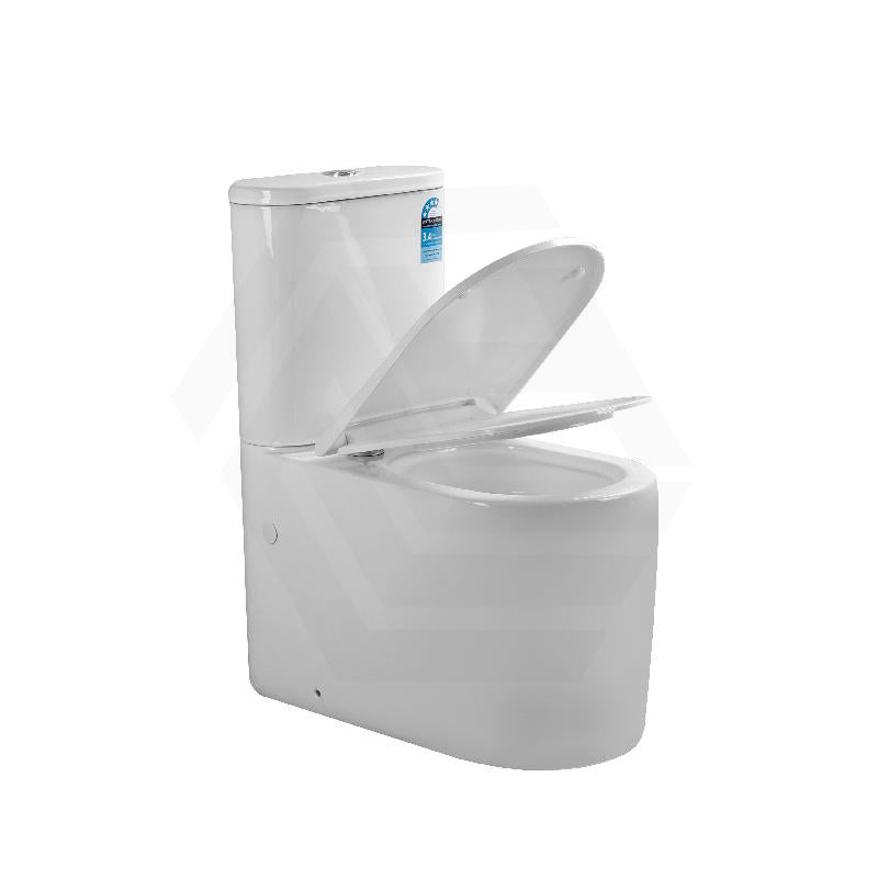 Lukka Devito 650×380×800mm Gloss White Wall Faced Tornado Rimless Quiet Flush Toilet Suite