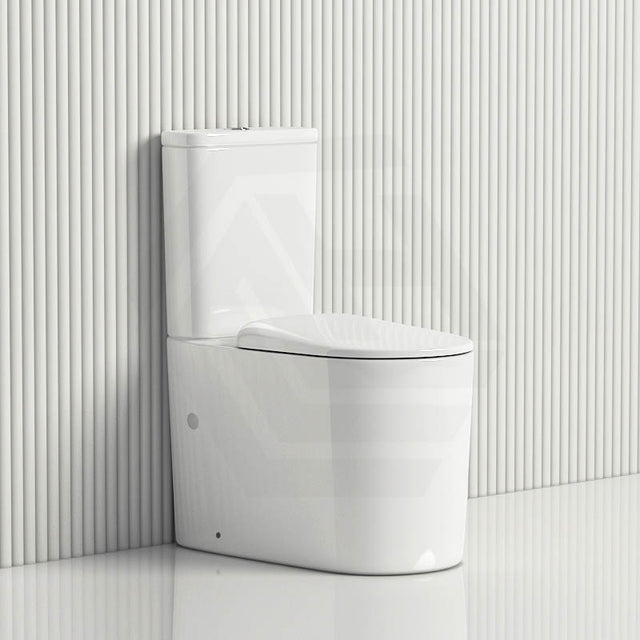 Lukka Devito 650×380×800mm Gloss White Wall Faced Tornado Rimless Quiet Flush Toilet Suite