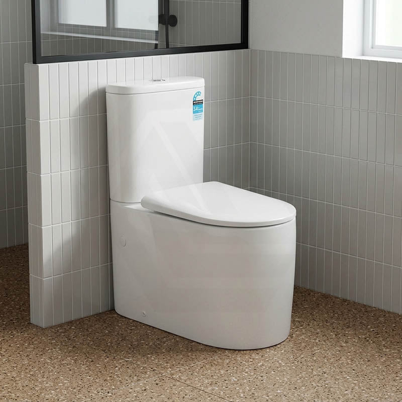 Lukka Devito Wall Faced Tornado Rimless Quiet Flush Toilet Suite 650x380x800mm - Gloss White