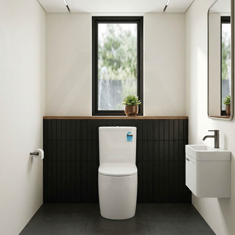 Lukka Devito Wall Faced Tornado Rimless Quiet Flush Toilet Suite 650x380x800mm - Gloss White