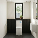 Lukka Devito Wall Faced Tornado Rimless Quiet Flush Toilet Suite 650x380x800mm - Gloss White
