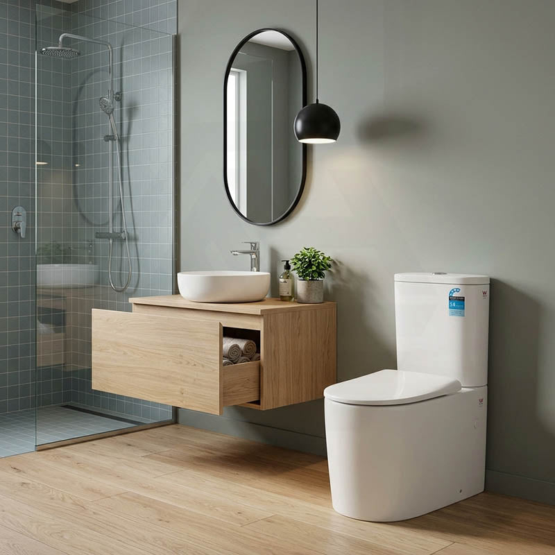 Lukka Devito Wall Faced Tornado Rimless Quiet Flush Toilet Suite 650x380x800mm - Gloss White