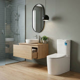 Lukka Devito Wall Faced Tornado Rimless Quiet Flush Toilet Suite 650x380x800mm - Gloss White