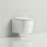 Lukka Devito 520x360x350mm Gloss White Tornado Rimless Flush Wall Hung Toilet Pan