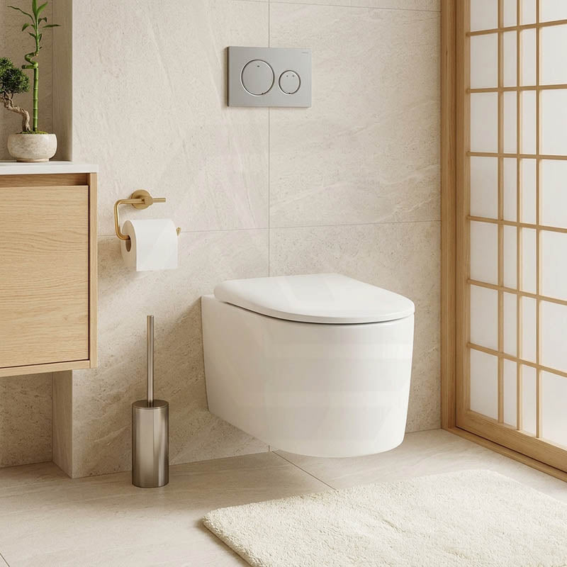Lukka Devito Tornado Rimless Flush Wall Hung Toilet Pan Only 520x360x350mm - Gloss White