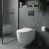Lukka Devito Tornado Rimless Flush Wall Hung Toilet Pan Only 520x360x350mm - Gloss White