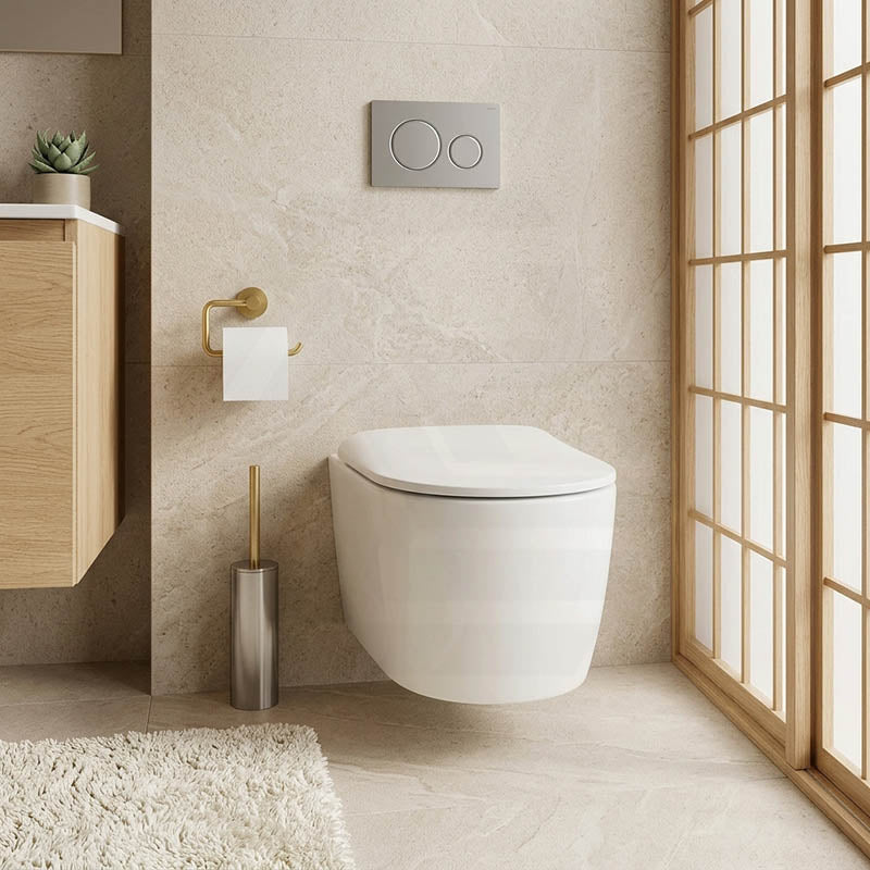 Lukka Devito Tornado Rimless Flush Wall Hung Toilet Pan Only 520x360x350mm - Gloss White