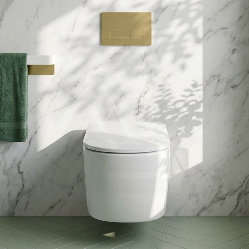 Lukka Devito Tornado Rimless Flush Wall Hung Toilet Pan Only 520x360x350mm - Gloss White