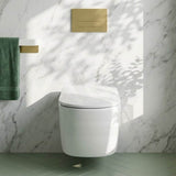 Lukka Devito Tornado Rimless Flush Wall Hung Toilet Pan Only 520x360x350mm - Gloss White