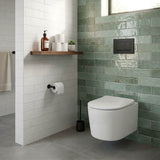 Lukka Devito Tornado Rimless Flush Wall Hung Toilet Pan Only 520x360x350mm - Gloss White