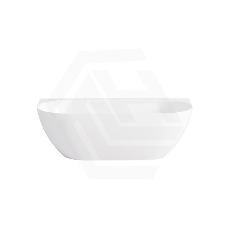 Lukka Ellips Acrylic Back To Wall Bathtub Overflow Available 1500x770x550/1700x800x550mm -  Gloss/Matt White