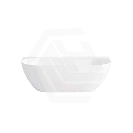 Lukka Ellips 1500/1700mm Acrylic Back To Wall Bathtub Gloss/Matt White Overflow Available