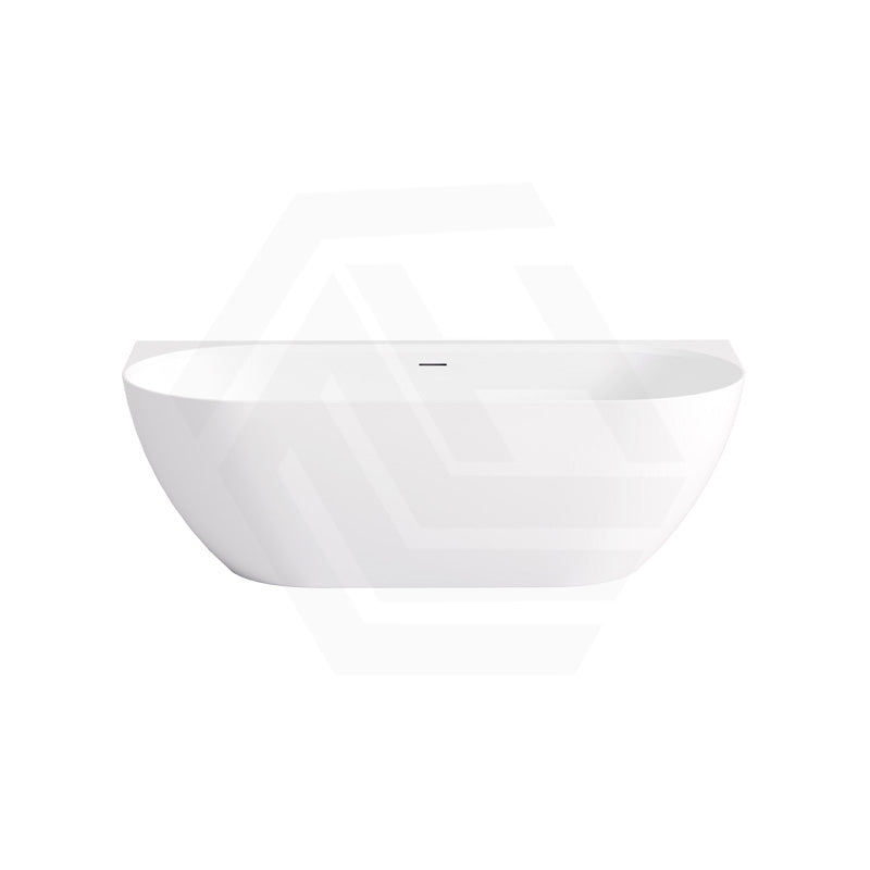 Lukka Ellips Acrylic Back To Wall Bathtub Overflow Available 1500x770x550/1700x800x550mm -  Gloss/Matt White