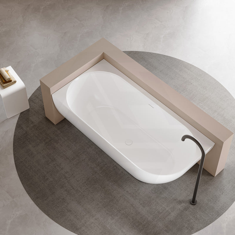 Lukka Ellips Acrylic Left/Right Corner Bathtub with Overflow 1500/1700mm - Gloss/Matt White