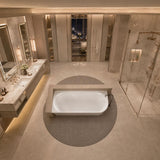 Lukka Ellips Acrylic Left/Right Corner Bathtub with Overflow 1500/1700mm - Gloss/Matt White