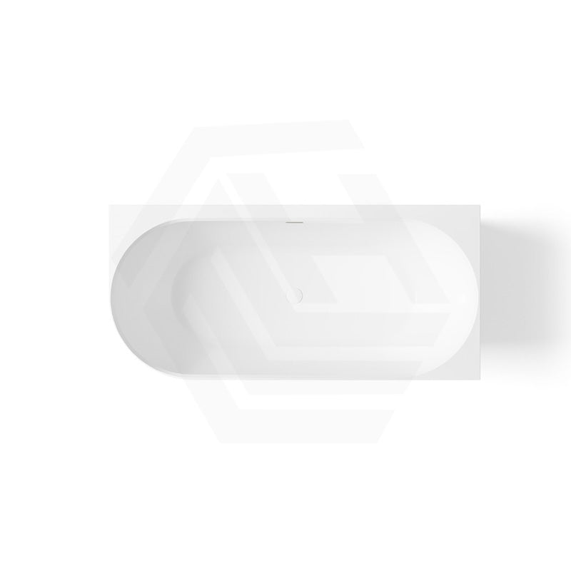 Lukka Ellips Acrylic Left/Right Corner Bathtub with Overflow 1500/1700mm - Gloss/Matt White