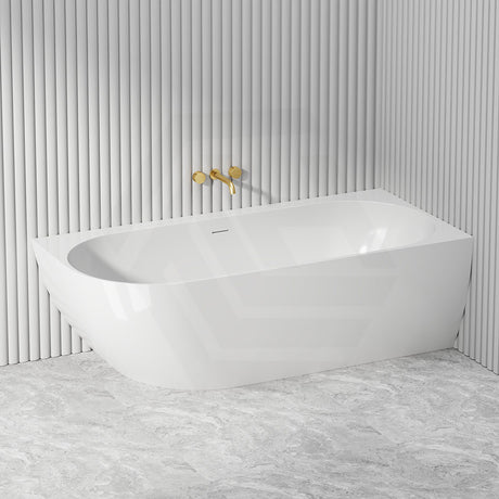 Lukka Ellips 1500/1700mm Acrylic Left/Right Corner Bathtub with Overflow Gloss/Matt White