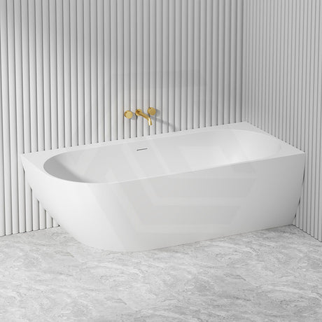 Lukka Ellips 1500/1700mm Acrylic Left/Right Corner Bathtub with Overflow Gloss/Matt White