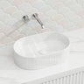 Lukka Ellips Flueted Oval Above Counter Ceramic Basin 490/575mm - Variant Colour Available