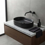 Lukka Ellips Flueted Oval Above Counter Ceramic Basin 490/575mm - Variant Colour Available
