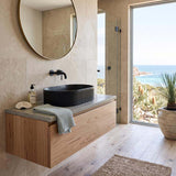 Lukka Ellips Flueted Oval Above Counter Ceramic Basin 490/575mm - Variant Colour Available