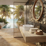 Lukka Ellips Flueted Oval Above Counter Ceramic Basin 490/575mm - Variant Colour Available