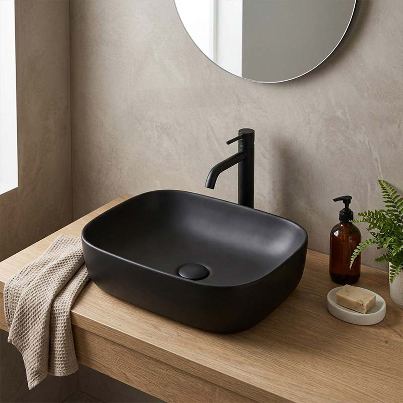 Lukka Ellips Ceramic Above Counter Basin No Overflow 460x325x137mm - Variant Colour