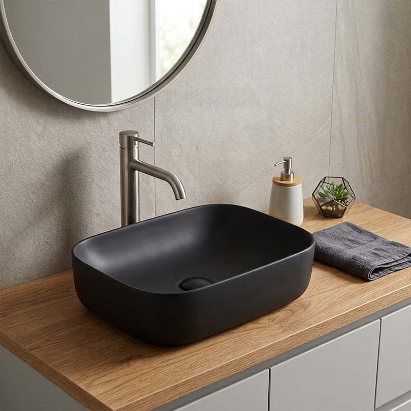 Lukka Ellips Ceramic Above Counter Basin No Overflow 460x325x137mm - Variant Colour