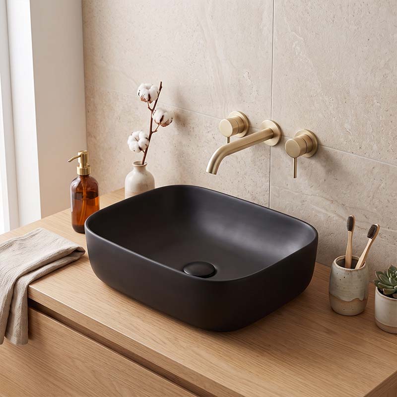 Lukka Ellips Ceramic Above Counter Basin No Overflow 460x325x137mm - Variant Colour