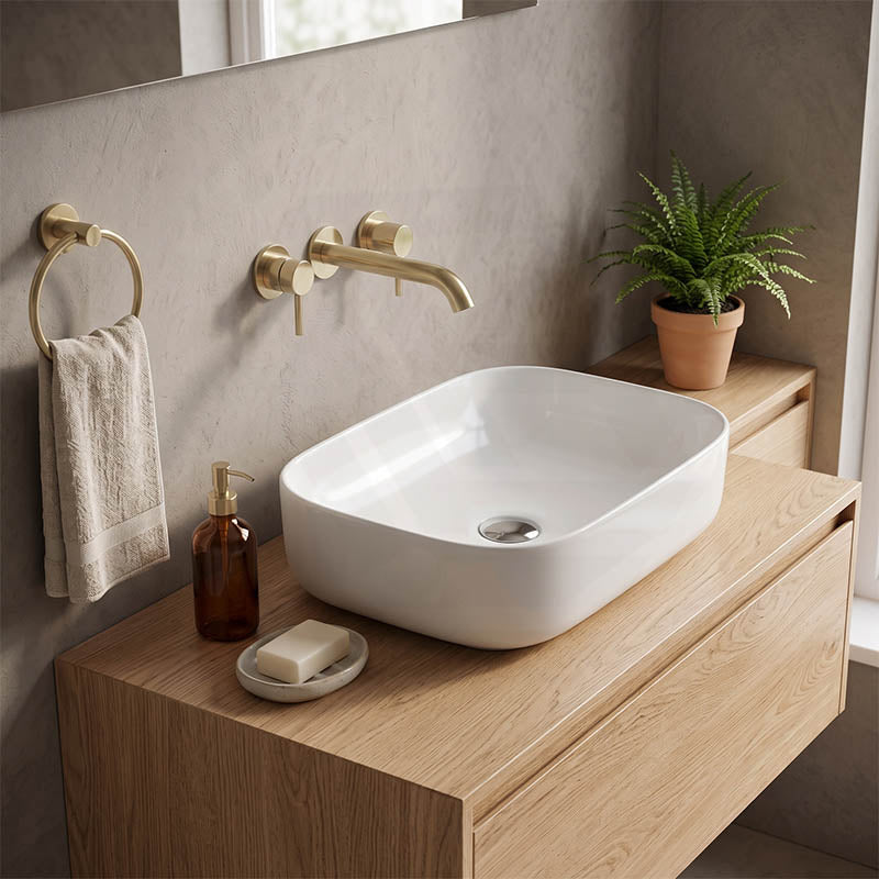 Lukka Ellips Ceramic Above Counter Basin No Overflow 460x325x137mm - Variant Colour