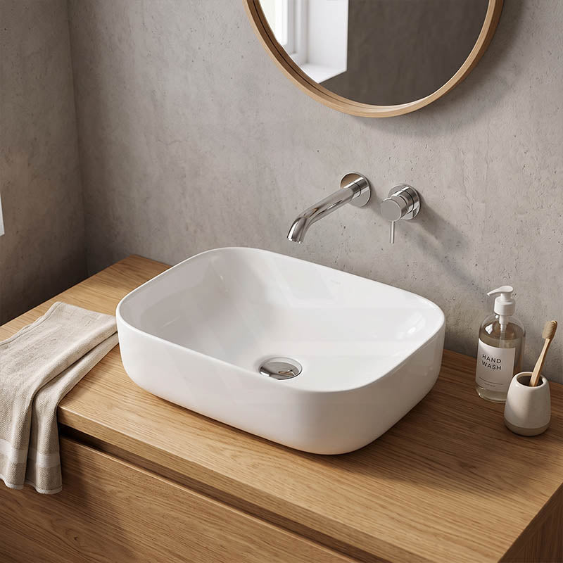 Lukka Ellips Ceramic Above Counter Basin No Overflow 460x325x137mm - Variant Colour