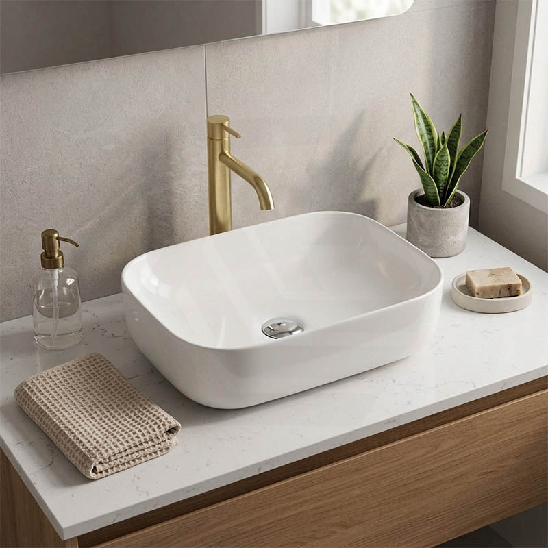 Lukka Ellips Ceramic Above Counter Basin No Overflow 460x325x137mm - Variant Colour
