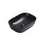 Lukka Ellips 460x320x137mm Matt Black Fine Ceramic Above Counter Basin No Overflow 