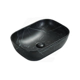 Lukka Ellips 460×320×137mm Matt Marble Black Above Counter Ceramic Basin