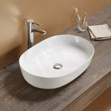 Lukka 490x350x140mm Ellips Oval Above Counter Ceramic Basin - Colour Available