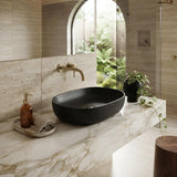 Lukka Ellips Oval Above Counter Ceramic Basin 490x350x140mm - Colour Available
