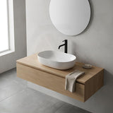 Lukka Ellips Oval Above Counter Ceramic Basin 490x350x140mm - Colour Available