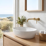 Lukka Ellips Oval Above Counter Ceramic Basin 490x350x140mm - Colour Available