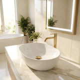Lukka Ellips Oval Above Counter Ceramic Basin 490x350x140mm - Colour Available